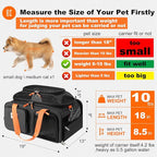 19x13x9 TSA Approved top Expandable pet Carrier for Small Dog Puppy cat up to 10 lbs Weight and 18'' Length, for Southwest Spirit Canada Airlines