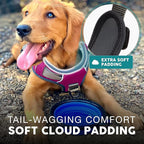 Embark Adventure Dog Harness, Reflective Trim No Pull Dog Harness for Large Dogs - Military Grade Nylon, Front Clip with Gel Lined Handle.