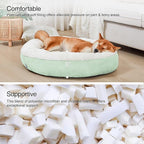 Love's cabin Round Donut Cat and Dog Cushion Bed, 30in Pet Bed for Medium or Large Dogs, Anti-Slip & Water-Resistant Bottom, Soft Durable Fabric Pet beds, Washable Calming Cat & Dog Bed Teal
