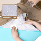 EHEYCIGA Orthopedic Dog Beds for Large Dogs, Waterproof Memory Foam Large Dog Bed with Sides, Non-Slip Bottom and Egg-Crate Foam Pet Couch Bed with Washable Removable Cover, Camel