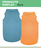 2 Pack Dog Shirts, Quick Dry Lightweight Dog T-Shirts Sleeveless Vest, Breathable Pet Clothes Tank Top for Large Medium Dogs, Mint Blue+Orange Yellow (XL)