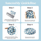 LE SURE Donut Dog Bed Medium Size Dog - Round Cat Beds for Indoor Calming Pet with Washable Cover, Cute Modern Puppy Beds with Jacquard Shaggy Plush & Anti Slip Bottom, 30 Inch, Blue