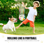 Dog Toy Ball with Handle, Toss and Fetch Play, Interactive Ball for Dogs Playing, Squeaky Floating (2pc)