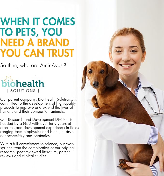 AminAvast Kidney Support Supplement for Cats and Small Dogs, 300mg 3-Pack - Promotes Natural Kidney Function - Aids in Health and Vitality of Aging Kidneys - Easily Administered - 60 Sprinkle Capsules