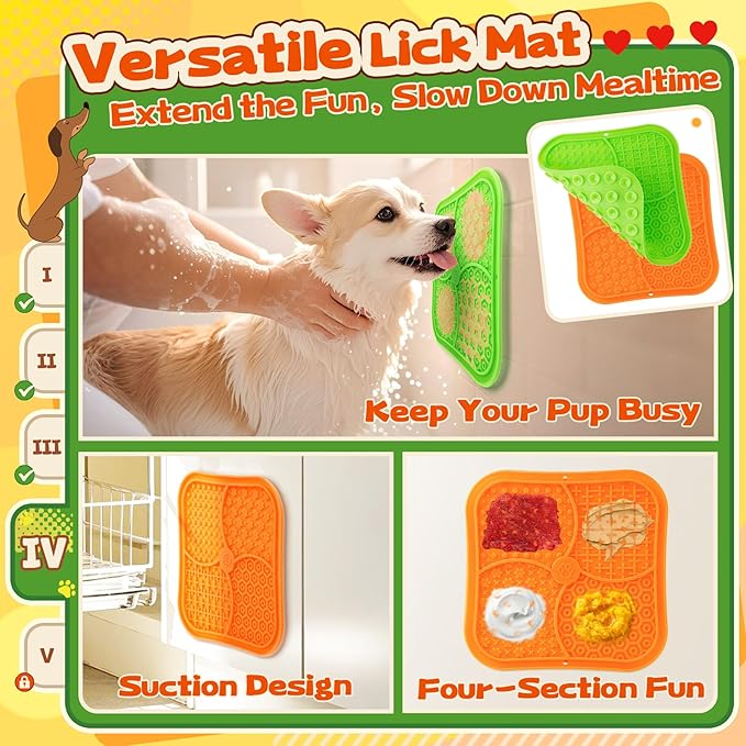 10 Pack Complete Dog Puzzle Toys Set-Dog Lick Mat & Feeding Bowl with Suction Cups for Small & Medium Breeds,Enrichment Toys for IQ Training & Mentally Stimulating