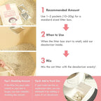 Lady N Cat Litter Deodorizer – Litter Box Odor Eliminator with Enviro-Probiotics,Cation Odor Control,Natural Ingredients Safe for Cats, Extends Litter Lifespan,Refreshing Woody Scent, 10g x 15Packets