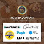 Bedsure Calming Cat Beds for Indoor Cats - Small Cat Bed Washable 20 inches, Anti-Slip Round Fluffy Plush Faux Fur Pet Bed, Fits up to 15 lbs Pets, Camel