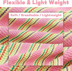 Dog Shirt, Pet Clothes for Chihuahua, Yorkie Teacup Costumes Striped, Small Dogs Sleeveless Tank Top Vest, Breathable Cotton Puppy T-Shirt, Cat Apparel Outfit (Pink, L)