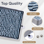 Snuffle Mat for Dogs, Dog Puzzle Mat, Interactive Dog Toys for Enrichment,Sniff Mats with Non-Slip Backing,Suitable for Breeds and Sizes of Dogs (Silver, 17" X 15")