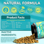 4-IN-1 Flea and Tick Prevention for Dogs, 500 Crunchy Dog Flea Chews, Dog Flea Treatment, Natural Oral Flea Treatment for Dogs, Daily Support for Flea, Skin & Coat, Gut, Immune, Chicken Flavor