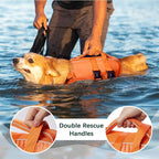 Kuoser Dog Life Jacket High Flotation, Reflective Dogs Life Vest for Swimming Boating, Adjustable Small Medium Large Dog lifejacket, Lightweight Dogs Life Preserver Rescue Handle Spring Summer Pool