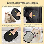 2 Pcs Pet Hair Remover Electrostatic Gloves，Pet Hair Removal Glove,Electrostatic Pet Hair Remover Gloves for Furniture, Carpet, and Car Seats - Reusable Pet Grooming Tool (2)