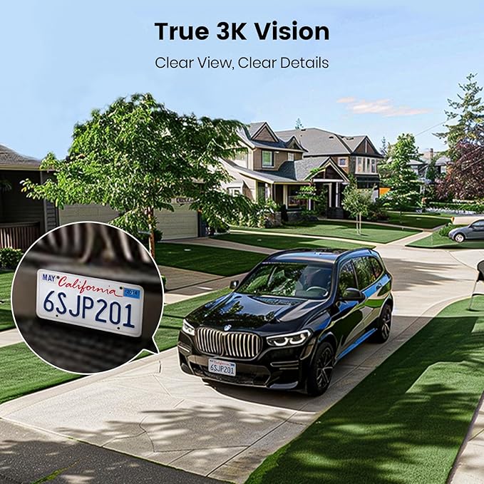 aosu 2 Pack Wired Security Camera Outdoor - 3K Smart 24/7 Recording WiFi Camera for Home Security w/Sound Light Alerts, 360° View, Auto-Tracking, Camara de Seguridad para Casa