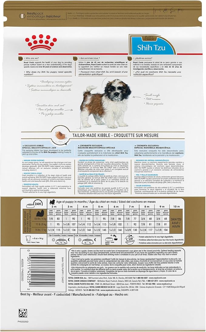 Royal Canin Breed Health Nutrition Shih Tzu Puppy Dry Dog Food, 2.5 lb Bag