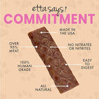 etta says! Pork + Bacon Snack Bars - Premium All Natural Meat Treats for Dogs - Human Grade - Made in The USA (6 Count Pack of 1)