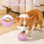 Long-Lasting Interactive Dog Lick Toy, Stuffable Dog Enrichment to Keep Dogs Busy, Wobbly Treat Dispensing Freezable Licking Toys, Food-Grade Safe (Pastel Purple,S)