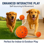 2025 Upgraded Version of Smart Interactive Dog Toy, Made of Safer and Stronger E-TPU Material, with Built-in Anti-mistouch Switch, Suitable for All Dogs to Keep Them Busy (Orange, Large)