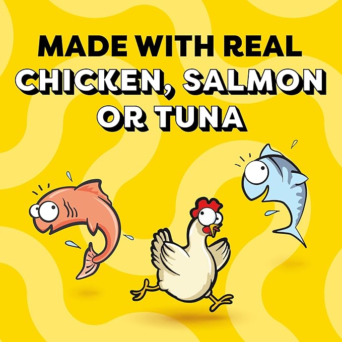 Temptations Creamy Puree Variety Pack of Squeezable Cat Treats, 0.42 oz. Tubes, 24 Count