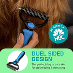 Maxpower Planet Pet Grooming Rake and Dematting Comb for Dogs - Dog Grooming Supplies, Undercoat Rake for Dogs, Cats - Extra-Wide Deshedding Dog Brush, Deshedder Comb for Long Hair - Reduce Shedding