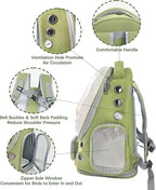 Bird Backpack Carrier Travel Cage with Perch, Tray &Food Cups for African Greys, Conures Parakeet Cockatiel Budgie,Small Animal Pet Carrier Bag for Vet Hiking Camping