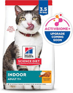 Hill's Science Diet Indoor, Senior Adult 11+, Easy Litter Box Cleanup, Dry Cat Food, Chicken Recipe, 3.5 lb Bag