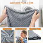 INVENHO Extra Large Pet Heating Pad, Adjustable Temperature Waterproof Dog Cat Heating Pad with Timer, Electric Pet Heated Mat