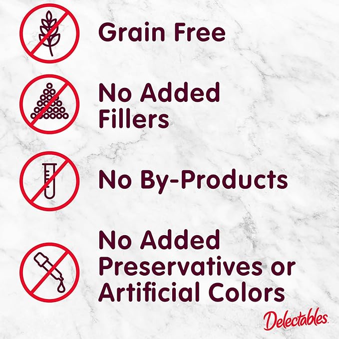 Delectables Squeeze Up Non-Seafood Variety Pack, Creamy Squeezable Puree, Lickable Wet Cat Treats, Grain Free, No Added Fillers, No By-Products, No Added Preservatives, 0.5 Ounces Tube, 54 Tubes Total