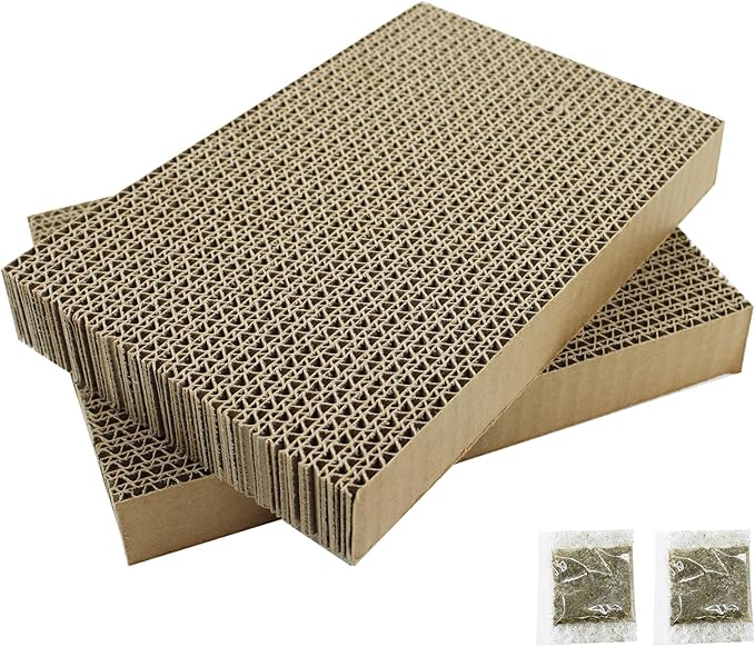 Premium Cat Scratcher Pad - Cardboard Scratcher Pad Replacement - Prolonged Lifespan & Furniture Protection – Designed for Active Cats (Replacement Board)