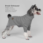 cyeollo Dog Sweater Warm Turtleneck Knitted Sweaters with Sleeve Winter Dog Clothes Sweaters for Dogs, Grey L