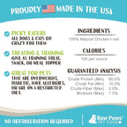 Raw Paws Freeze Dried Chicken Liver Dog & Cat Treats, 4-oz - Made in USA - Liver Treats for Dogs & Cats