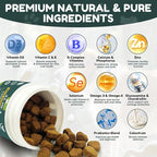Dog Multivitamin Chewable with Glucosamine & MSM, Omegas 3 & 6, Probiotics, Dog Vitamins and Supplements for Hip & Joint Health, Skin & Coat, Immune Boost & Overall Health 120 Soft Chews