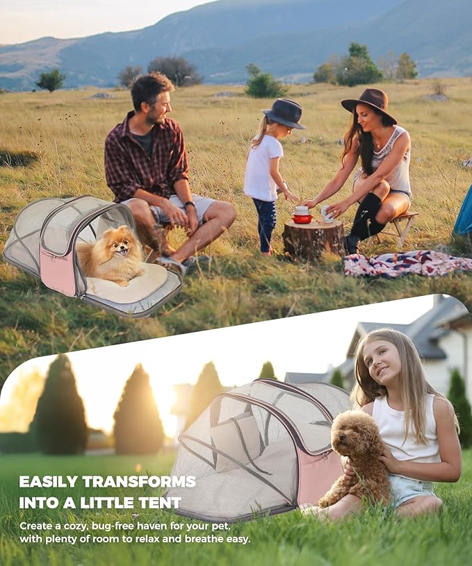 Expandable Pet Carrier Backpack, Cat Carrier Backpacks with Breathable Mesh for Cats Small Dogs Puppies Up to 25 Lbs Airline Approved Waterproof Travel Carrier with Safety Buckle for Hiking & Flights