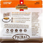 Primal Dog Food Toppers & Cat Food Toppers, Cupboard Cuts, Grain Free Meal Mixers with Probiotics, Raw Freeze Dried Dog Treats & Cat Treats, Great for Training (Beef, 3.5 oz)