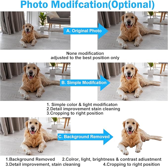 Custom Engraved Dog Memorial Stone - Durable Black Granite Pet Grave Marker with Photo, Personalized Pet Loss Gift for Dogs, Cats - Memorial Plaque for Garden or Indoor Use