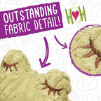 HuggleHounds Plush Dog Toy - Fuzzy Dog Toy, Soft Fleece, Interactive Durable Stuffed for Small and Large Breeds with Squeaker - Louise Lamb, Large