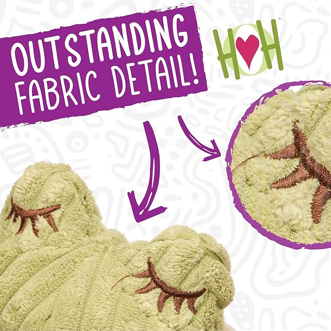 HuggleHounds Plush Dog Toy - Fuzzy Dog Toy, Soft Fleece, Interactive Durable Stuffed for Small and Large Breeds with Squeaker - Louise Lamb, Small