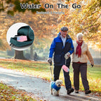 Dog Water Bottle, Travel Puppy Water Bowl, Leak Proof Portable Puppy Water Dispenser, Foldable Dog Water Bottle for for Pets Outdoor Walking, Hiking, Travel, Food Grade Plastic - 10oz Pink