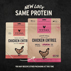 Vital Essentials Freeze-Dried Raw Chicken Meal or Mixer Dog Food Crunchy Mini Nibs, 25 oz