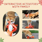 Christmas Dog Toys, Squeaky Tough Rope Tug of War Dog Toys, Interactive Plush Chew Toys, Dog Gifts for Puppy, Small Medium Large Dogs - Lobster