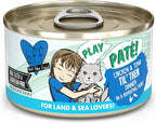 Weruva B.F.F. Play - Best Feline Friend Paté Lovers, Aw Yeah!, Chicken & Tuna Til' Then with Chicken & Tuna, 2.8oz Can (Pack of 12)
