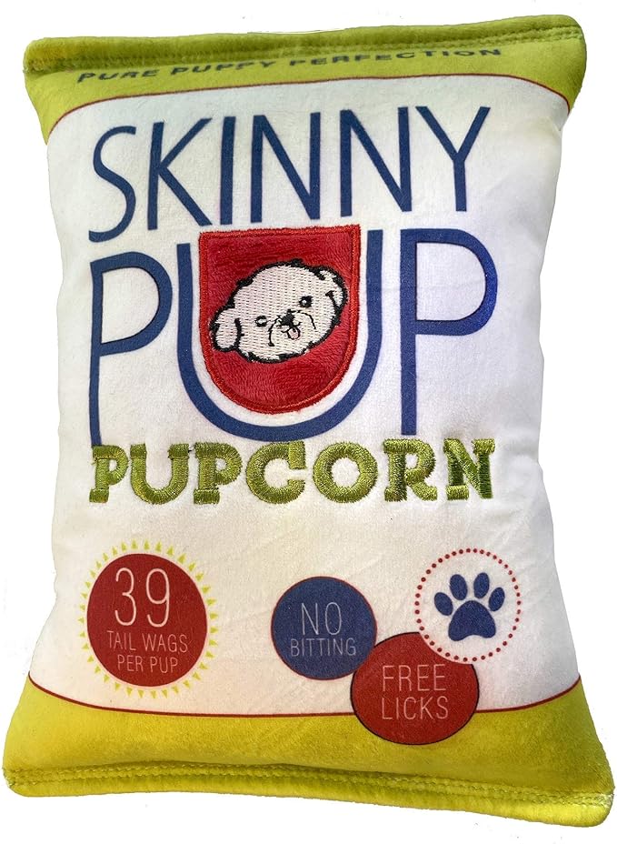 Huxley & Kent Funny Dog Toy w/Squeaker – Power Plush Squeaky Dog Toys for Small, Medium & Large Dogs – Soft Stuffed Animal for Indoor Play & Fetch - Skinny Pup, Large