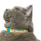 New Kittyrama -I Have A Home- Cat Collar with Bell. Breakaway, Quick Release, Hypoallergenic, Vet Approved. Lightweight Kitten Collar. As Seen in Vogue. Soft & Comfy. Savanna