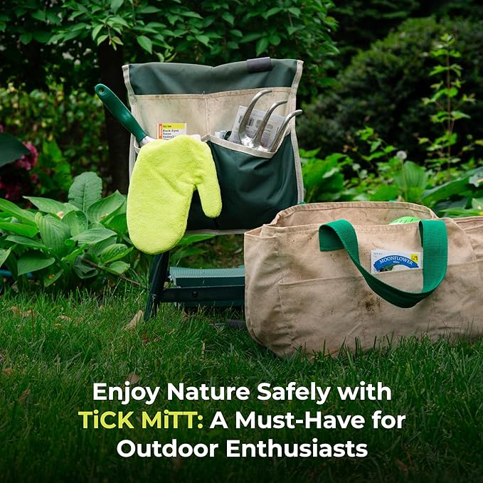 TiCK MiTT Yellow Tick Removal Glove for Humans & Pets - Safely Remove Ticks Effortlessly, Chemical-Free, Durable, Portable Tick Management Tool for Outdoor Adventures & Everyday Use