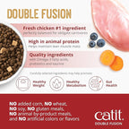 Catit Recipes Double Fusion Weight Control Cat Food – Chicken Recipe, High-Protein, Freeze-Dried Raw Toppings, No by-Products, Minimally Processed, Balanced Nutrition, 4 lb