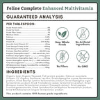 Wholistic Pet Organics Feline Complete - 8 Oz - Multivitamin & Probiotic Powder for Cats - Natural Cat Food & Digestive Support
