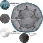 Asvin Small Dog Bed for Small Dogs, Cat Beds for Indoor Cats, Pet Bed for Puppy and Kitty, Extra Soft & Machine Washable with Anti-Slip & Water-Resistant Oxford Bottom, Teal, 20 inches