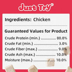 Just Try 7.05 oz Freeze Dried Chicken Cat & Dog Treats Food Topper Raw Single Ingredient High Protein Grain Free Healthy Dog Training Treats
