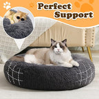 JOLLYVOGUE Dog Bed, Calming Anti-Anxiety Large Dog Bed, Fluffy Donut Cushion for Medium and Large Pets (27"/30"/36")