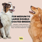 MalsiPree Dog Brush for Shedding - 2 in 1 Undercoat Rake Deshedding Tool for Medium to Large Double-Coated Dog Grooming - Pet Dematting Comb - Pet Deshedder (Orange) - Deshedding Brush