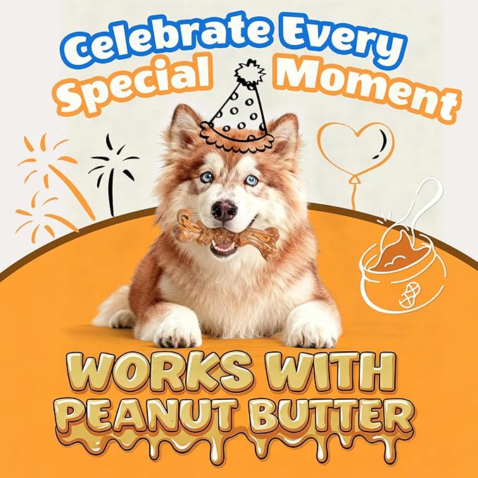 Dog Toys for Aggressive Chewers: Gift Box with 3 Pack Dog Chew Toys, Indestructible Dog Toy for Large Dogs Birthday, Tough Dog Toys to Keep Them Busy, Chew Toys for Dogs, Bacon Flavor 2595-2